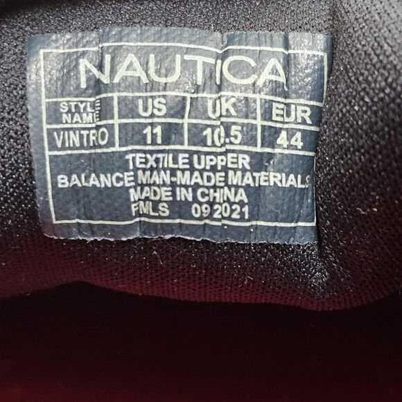 Nautica Vintro Sneakers Size 11 – Red Black Mesh Athletic Shoes Comfort Sole - Picture 9 of 9